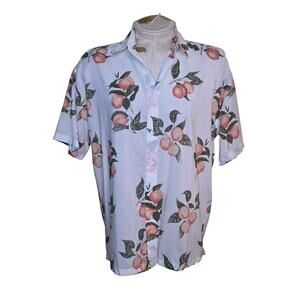 Abercrombie & Fitch Mens Oversized Button Up Casual Shirt Size‎ XS Peaches NWT